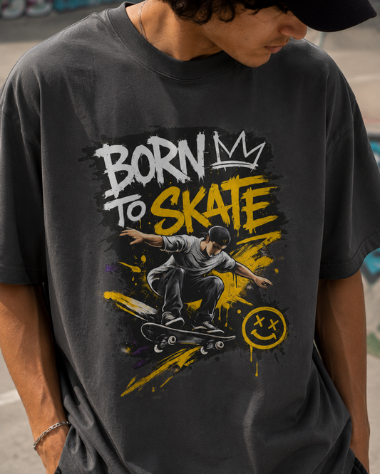 Born to Skate Graphic Tee — Skateboarder Streetwear Shirt