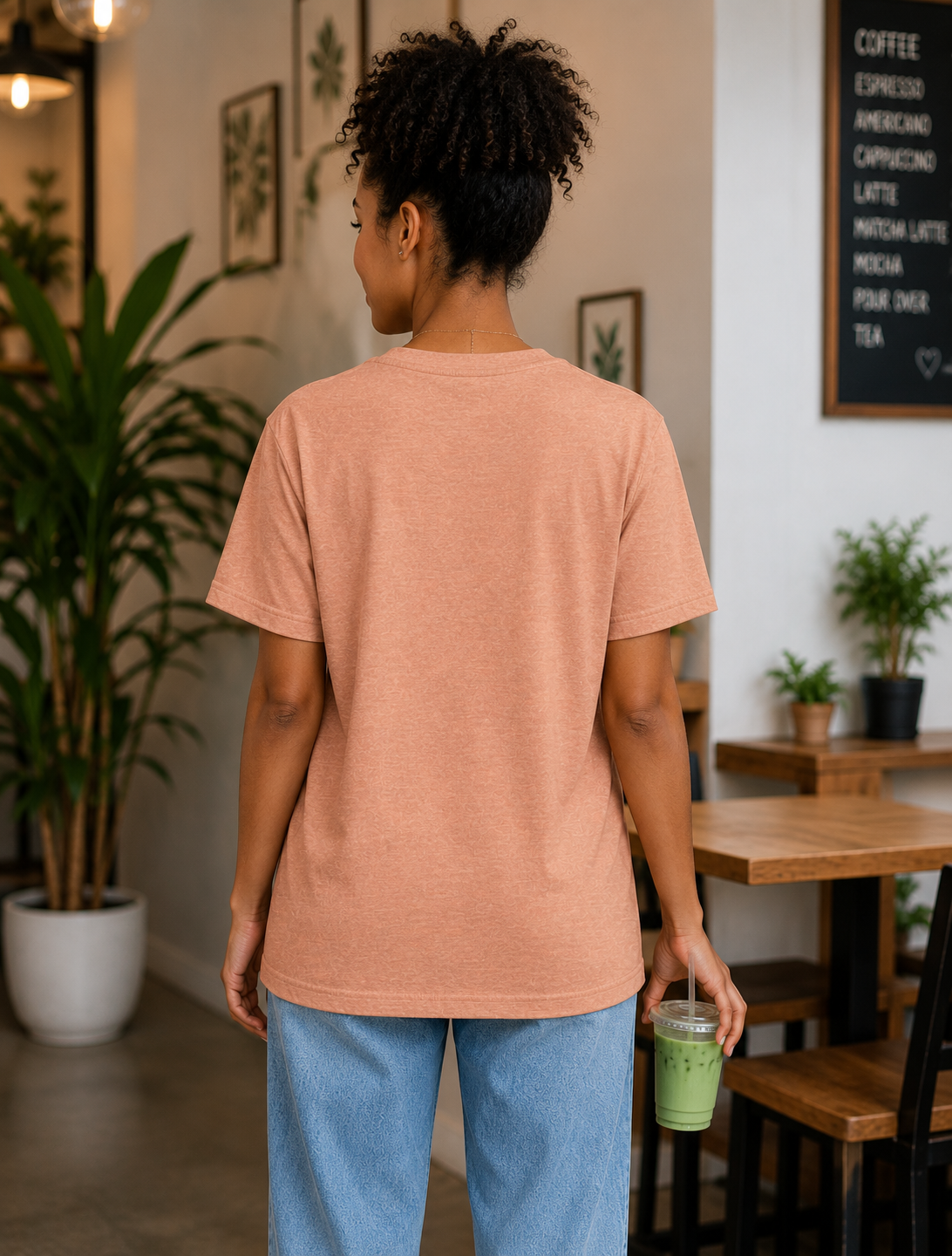 Matcha All Day T‑Shirt — Cute Green Tea Latte Graphic Tee