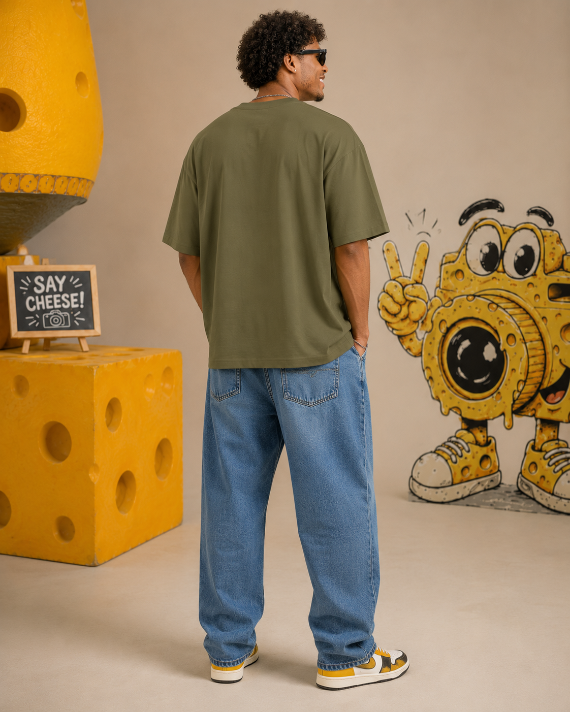 Say Cheese T-Shirt – Cute Cartoon Cheese Camera Graphic Tee