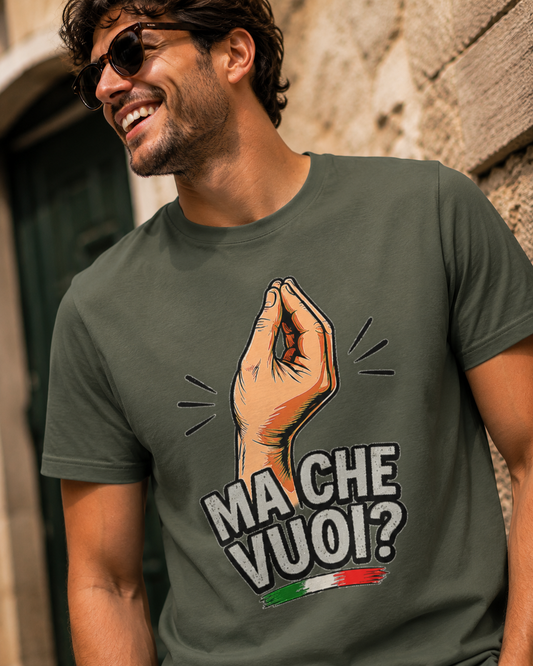Ma Che Vuoi? Italian Gesture T-Shirt — Funny Graphic Tee