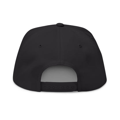 Queen Embroidered Flat Bill Cap — Sparkle Crown Trucker Hat