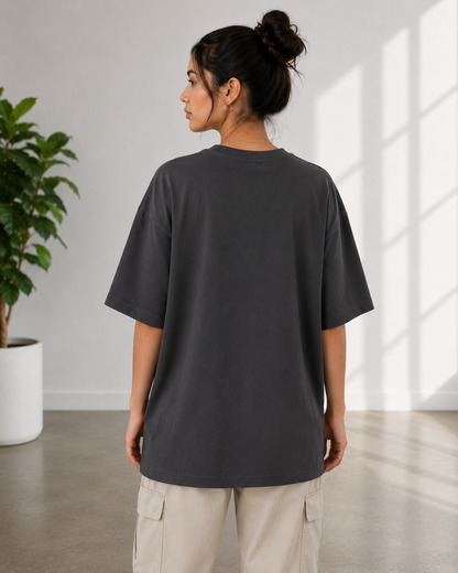 Social Vegan I Avoid 'Meat' Oversize Tee — Funny Vegan Graphic T-Shirt