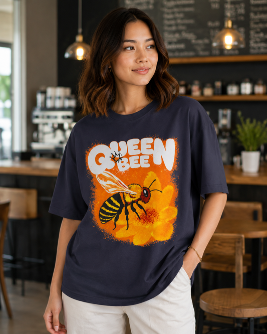 Queen Bee Tee — Retro Bee Graphic Shirt