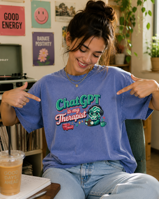 ChatGPT Is My Therapist Acid Wash Tee