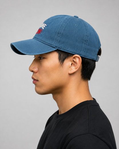 Game On Denim Hat — Embroidered Vintage-Style Baseball Cap for Gamers