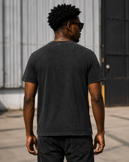 Born to Ride Acid Wash Tee — "Born to Ride, Forced to Work" Motorcycle T‑Shirt