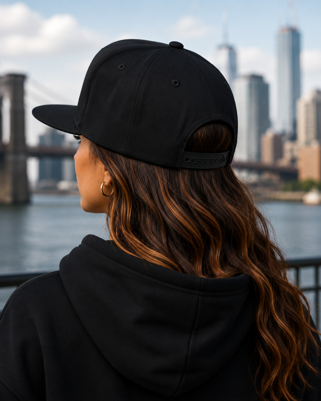 Queen Embroidered Flat Bill Cap — Sparkle Crown Trucker Hat