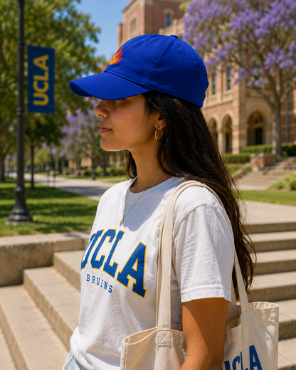 Embroidered Flame Cap — Small Fire Patch Baseball Hat