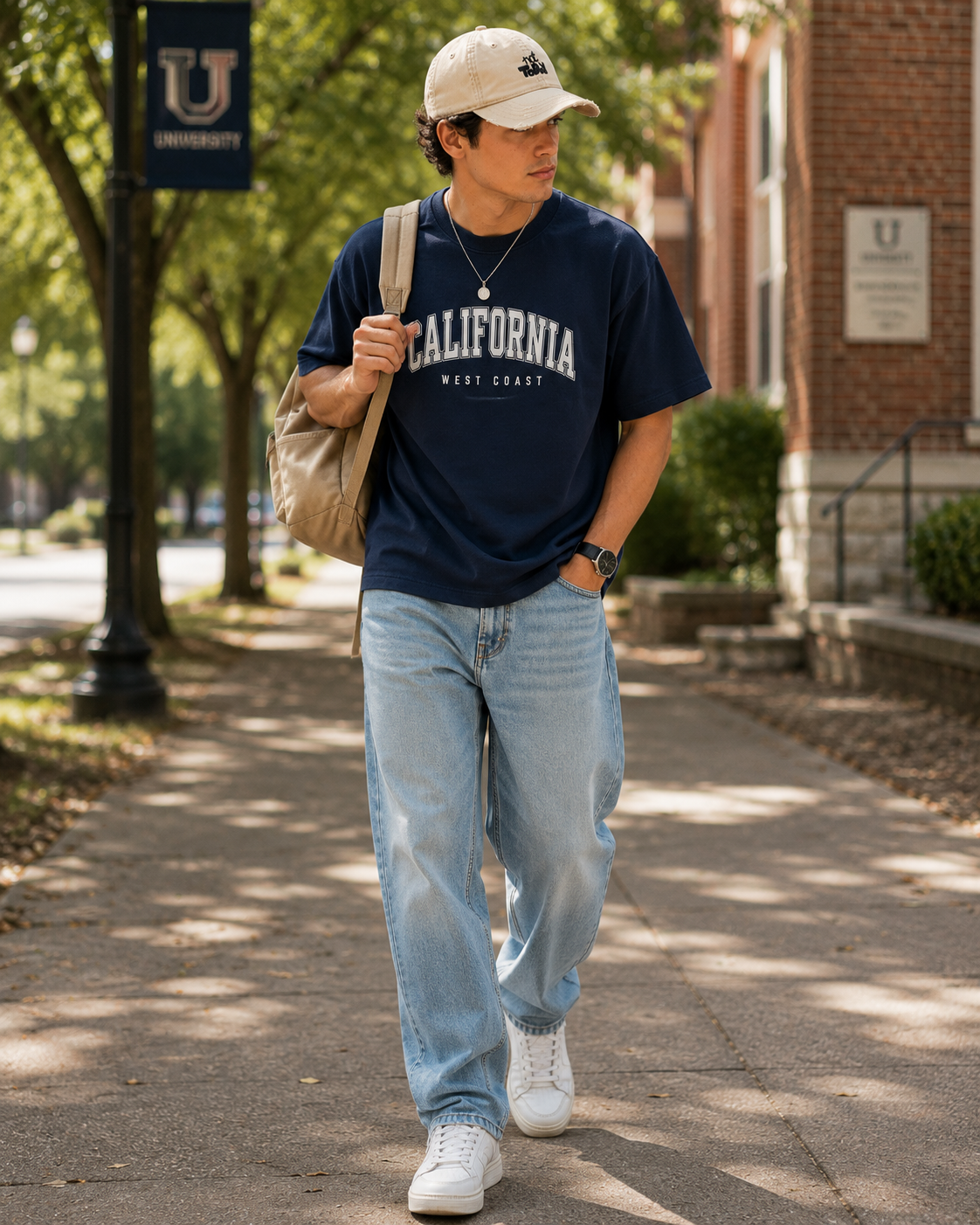 Not Today Embroidered Dad Hat — Distressed Casual Baseball Cap