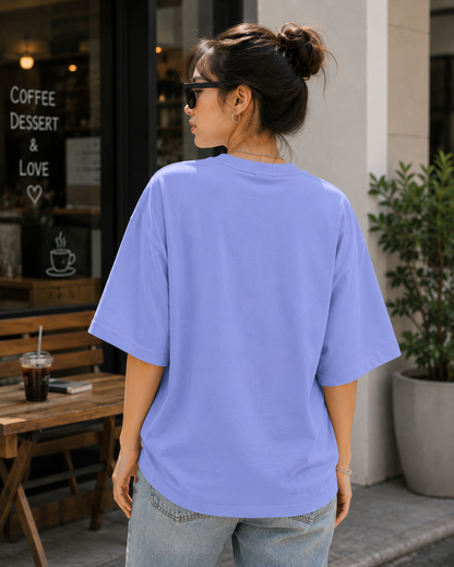 Delulu Script Tee — Cute Pink Heart Graphic Oversized T‑Shirt