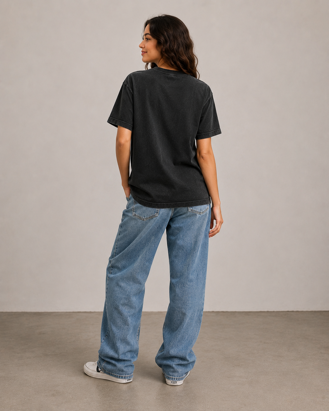 Inner Peace Acid Wash Tee — "Silence Is My Favorite Sound" Graphic T-Shirt