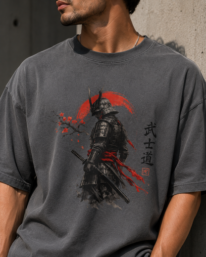 Samurai Warrior Tee – 'Bushido' Japanese Armor Graphic Shirt