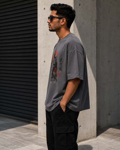 Samurai Warrior Tee – 'Bushido' Japanese Armor Graphic Shirt