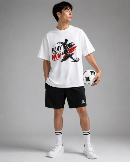 Play to Win Soccer T-Shirt — Athletic Soccer Player Graphic Tee
