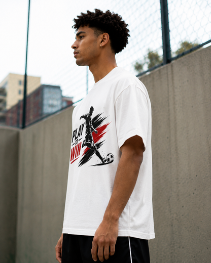 Play to Win Soccer T-Shirt — Athletic Soccer Player Graphic Tee