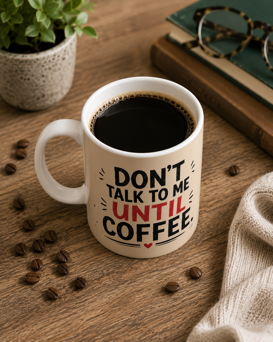 Coffee Mug — Grumpy Cat 'Don't Talk To Me Until Coffee' Ceramic Mug