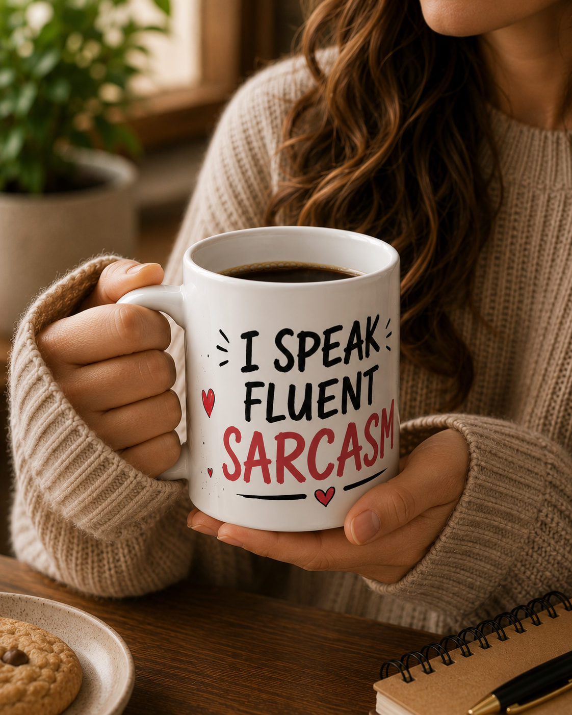 Grumpy Cat Coffee Mug — I Speak Fluent Sarcasm Ceramic Mug