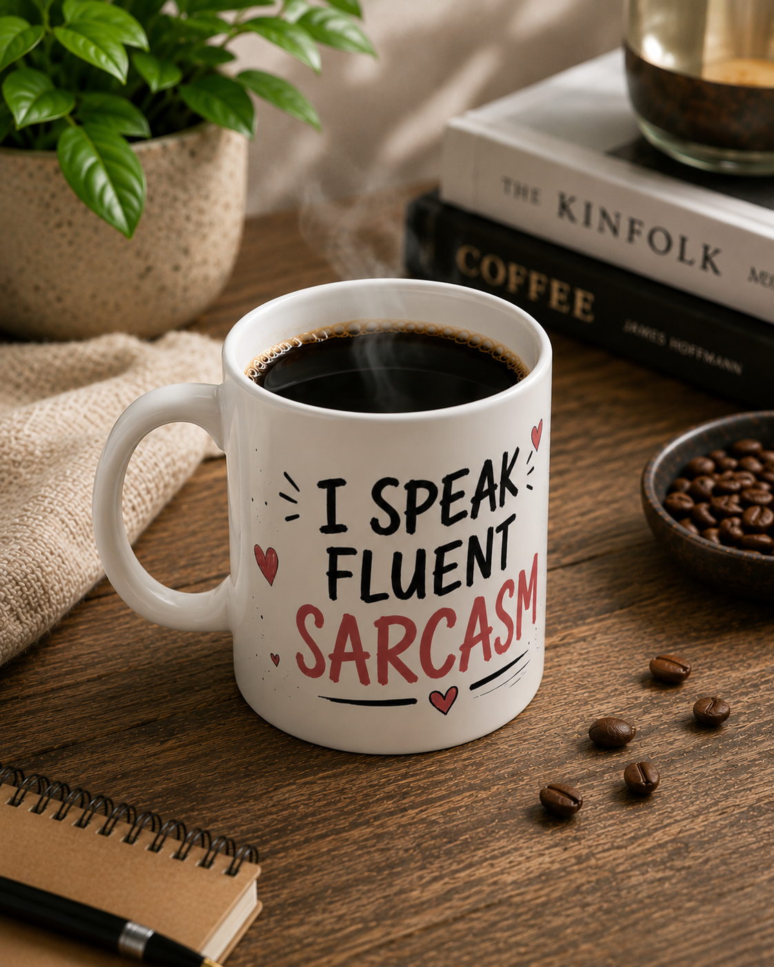 Grumpy Cat Coffee Mug — I Speak Fluent Sarcasm Ceramic Mug