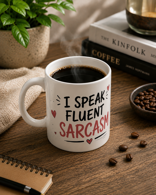 Grumpy Cat Coffee Mug — I Speak Fluent Sarcasm Ceramic Mug