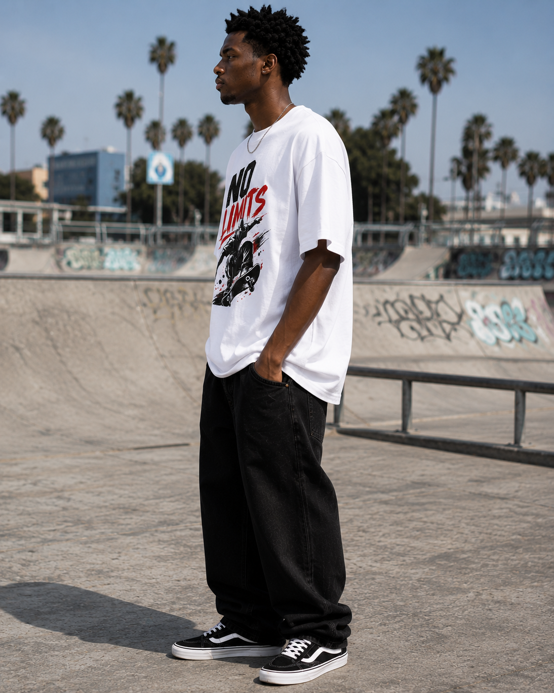 No Limits Skateboard T-Shirt — Graphic Skate Tee for Boarders