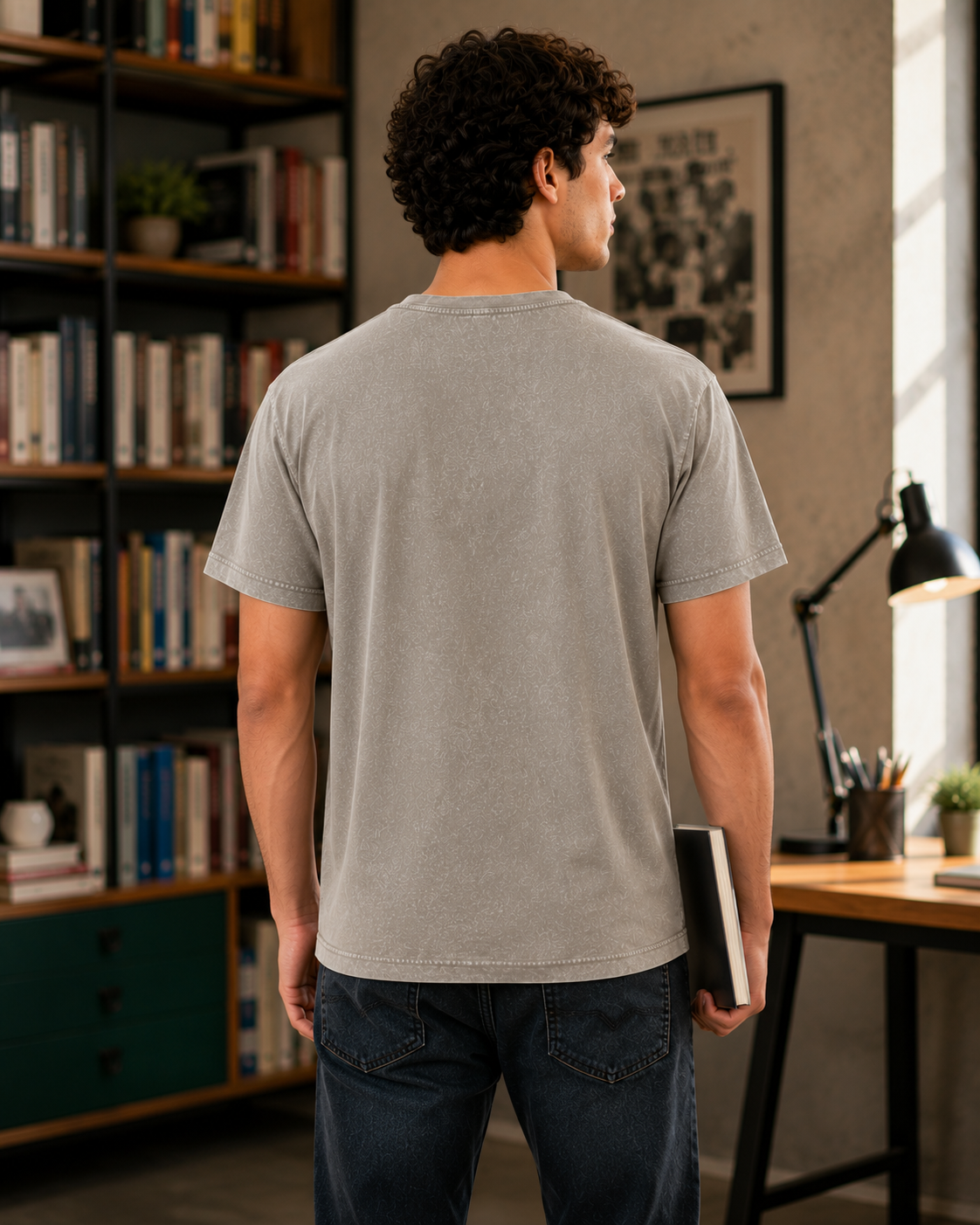 Professional Overthinker Acid-Wash Tee — Graphic Funny Brain T-Shirt