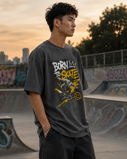 Born to Skate Graphic Tee — Skateboarder Streetwear Shirt