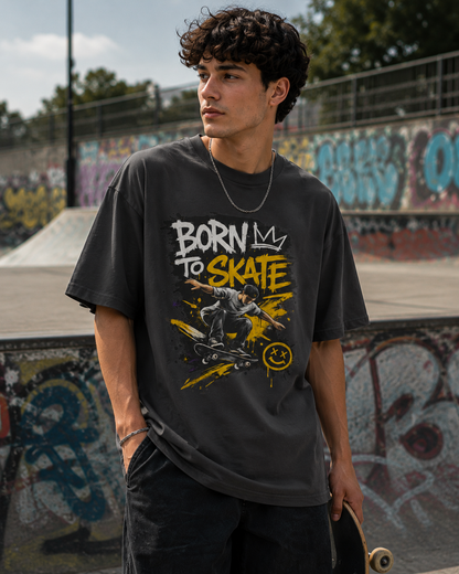 Born to Skate Graphic Tee — Skateboarder Streetwear Shirt