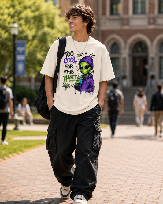 Too Cool For This Planet Alien Tee