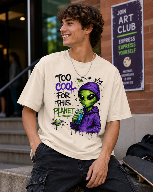 Too Cool For This Planet Alien Tee