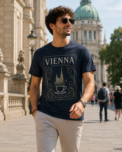 Vienna Coffeehouse T-Shirt — Vintage Café Travel Tee
