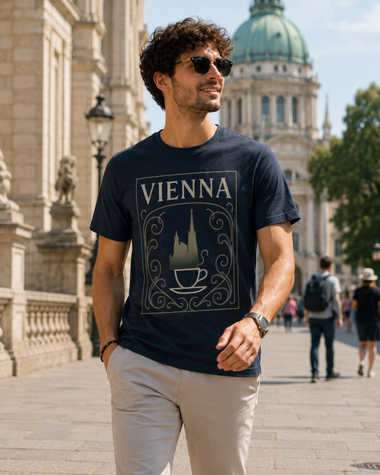 Vienna Coffeehouse T-Shirt — Vintage Café Travel Tee