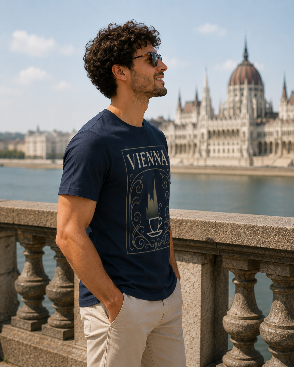 Vienna Coffeehouse T-Shirt — Vintage Café Travel Tee