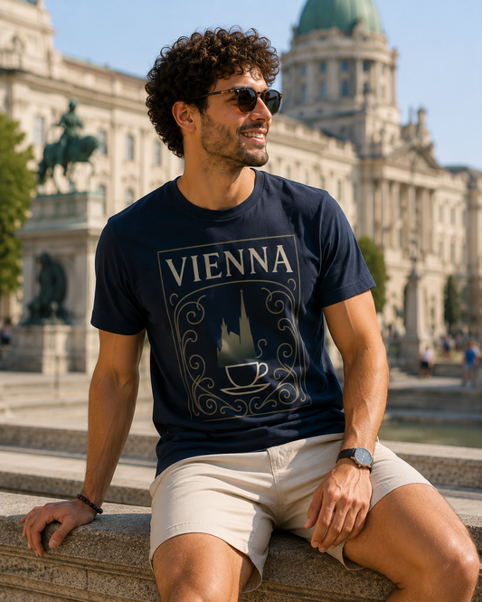 Vienna Coffeehouse T-Shirt — Vintage Café Travel Tee
