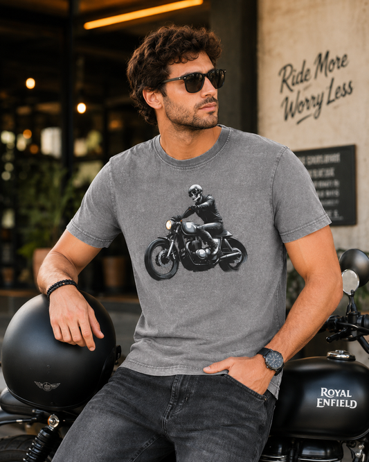Vintage Motorcycle Acid Wash Tee