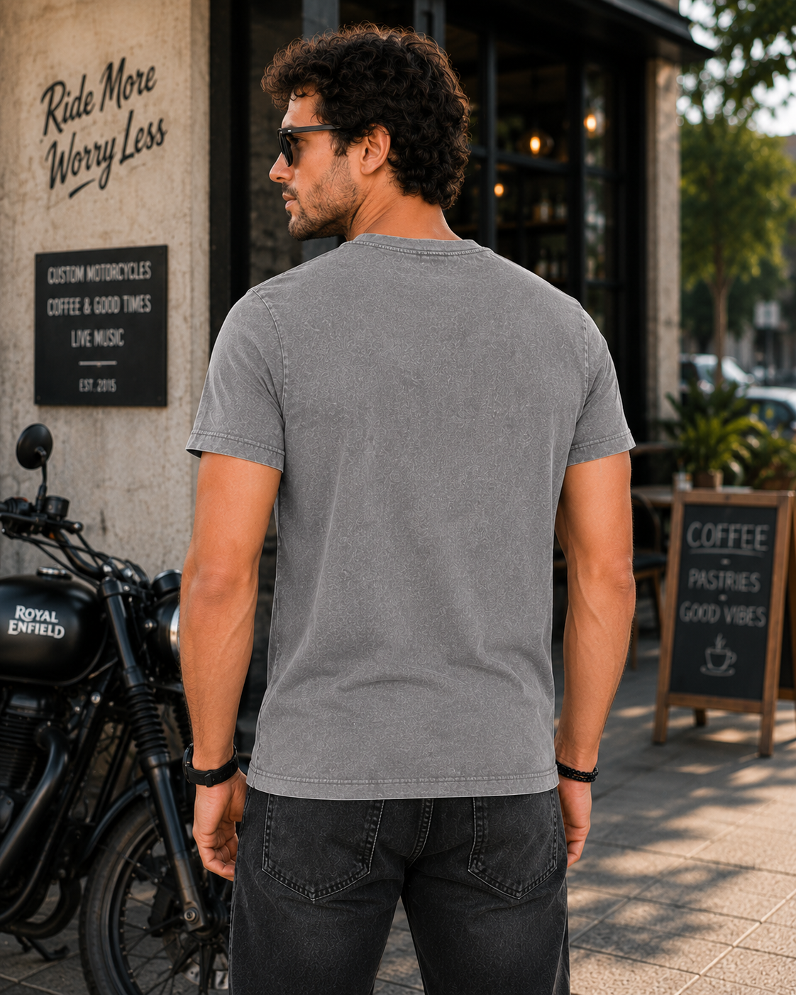 Vintage Motorcycle Acid Wash Tee