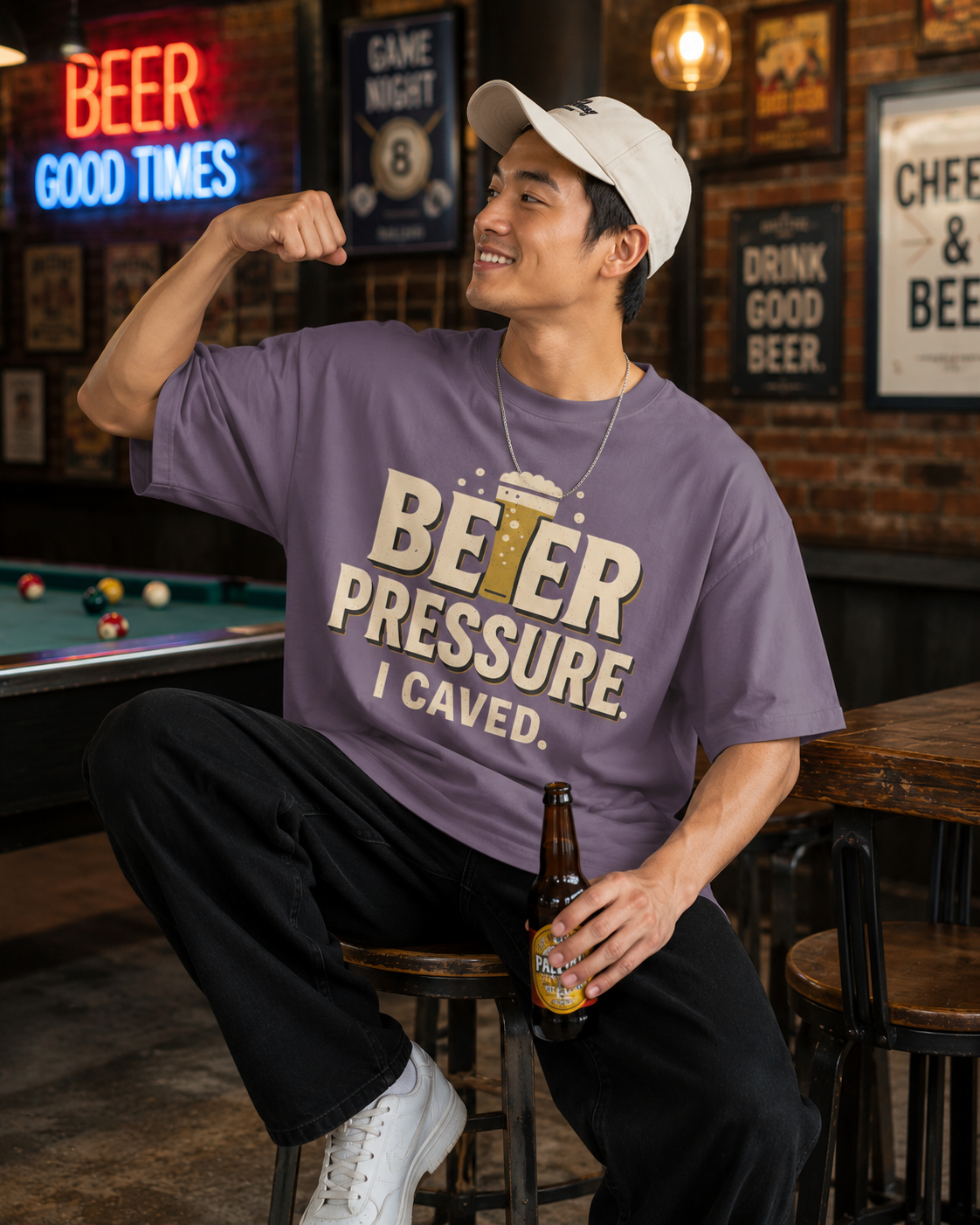 Beer Pressure I Caved Tee