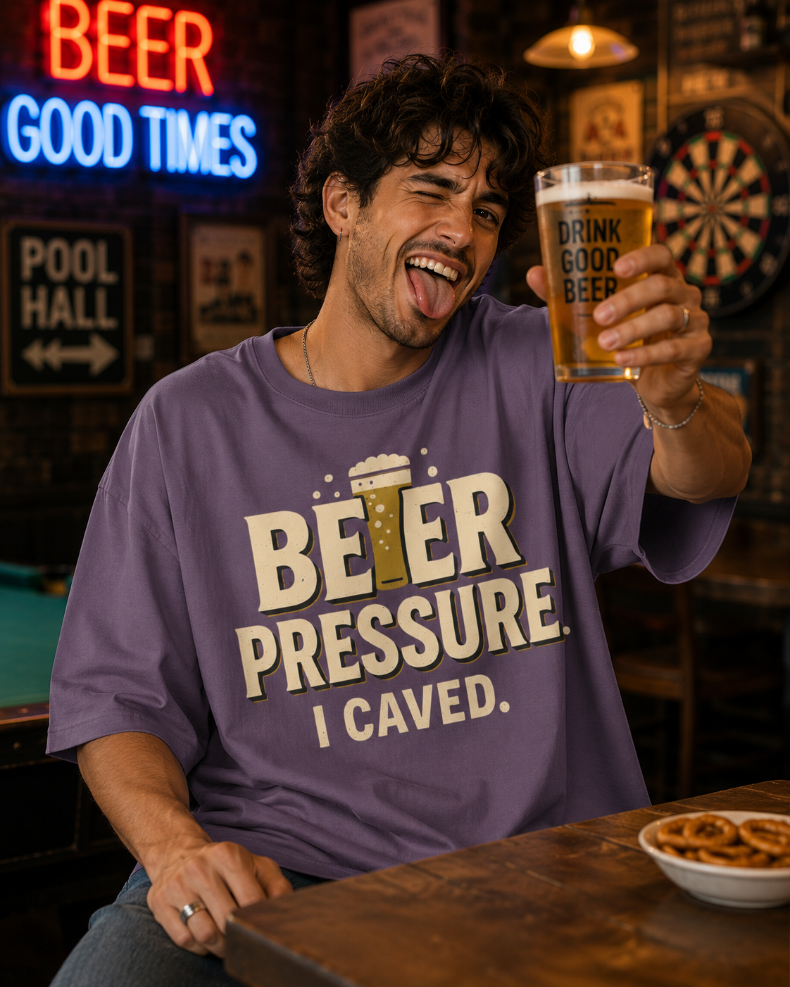Beer Pressure I Caved Tee