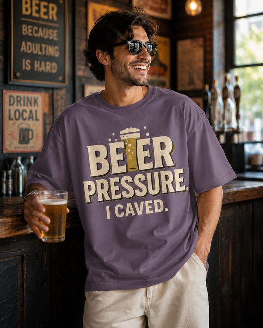 Beer Pressure I Caved Tee