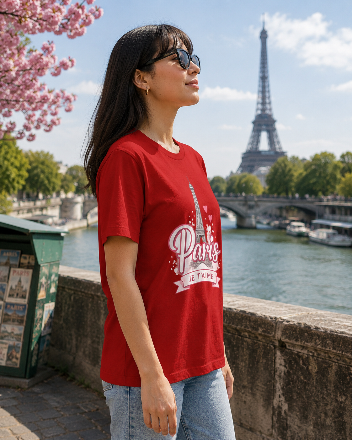 Paris Je T'aime Tee — Eiffel Tower Romance Graphic T-Shirt