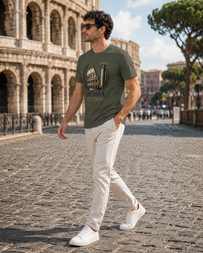 Roma Aeterna T-Shirt — Vintage Colosseum Roman Heritage Tee