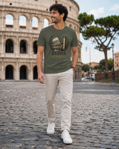 Roma Aeterna T-Shirt — Vintage Colosseum Roman Heritage Tee