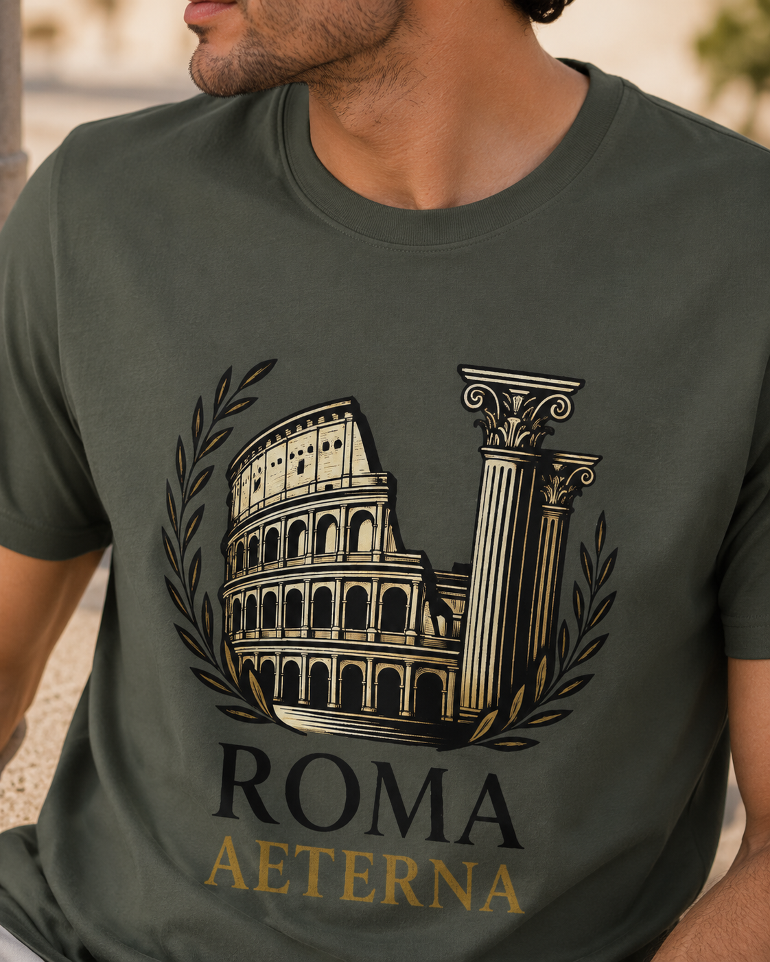 Roma Aeterna T-Shirt — Vintage Colosseum Roman Heritage Tee