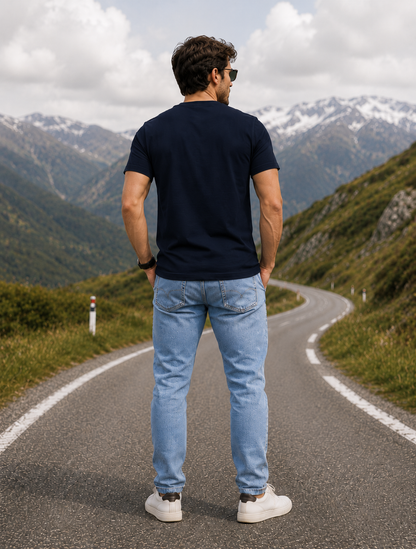 The Grand Tour Road Trip T-Shirt — Vintage Compass & Classic Car Travel Tee