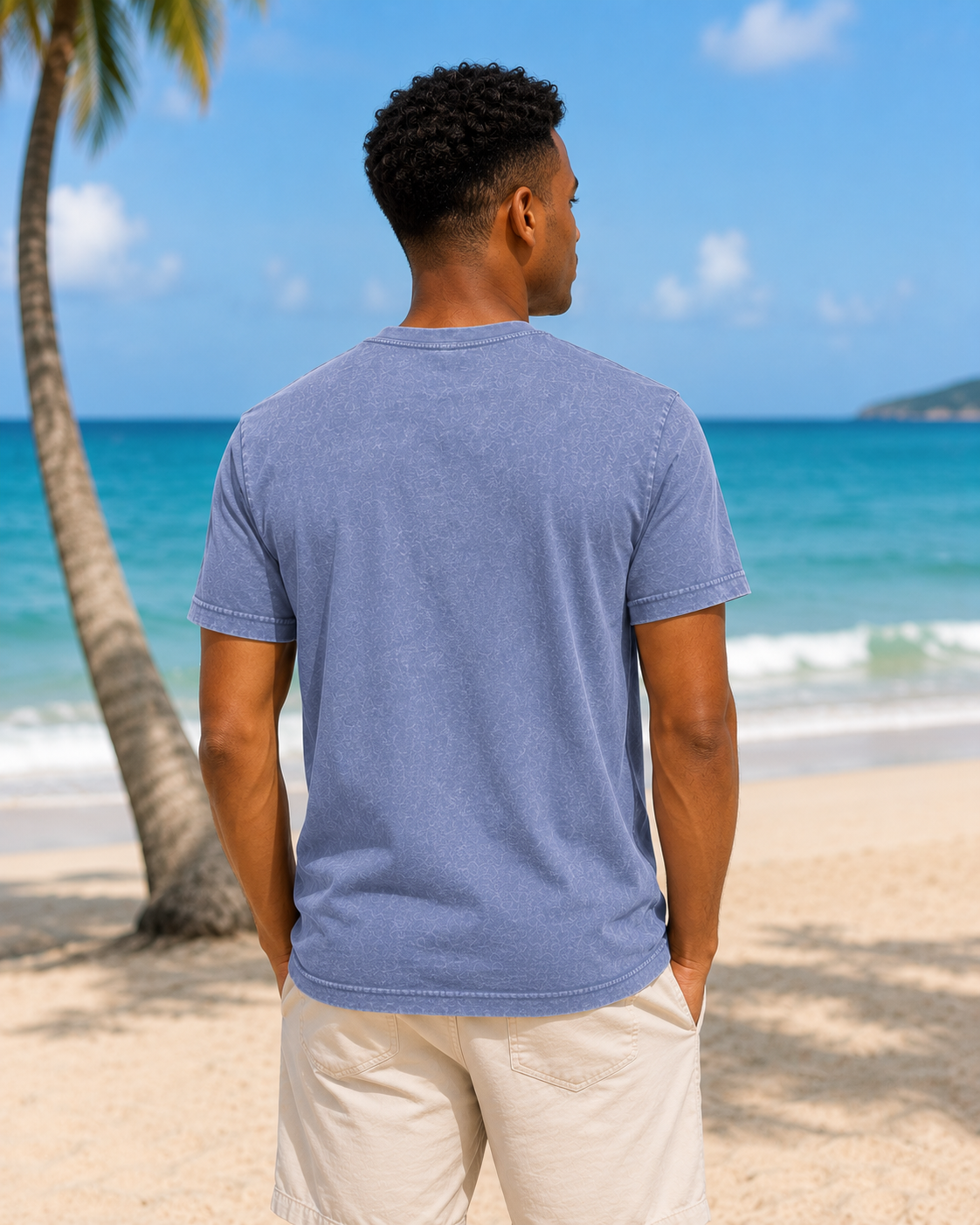 Beach Please Crab Tee - Acid Wash Summer Beach Shirt