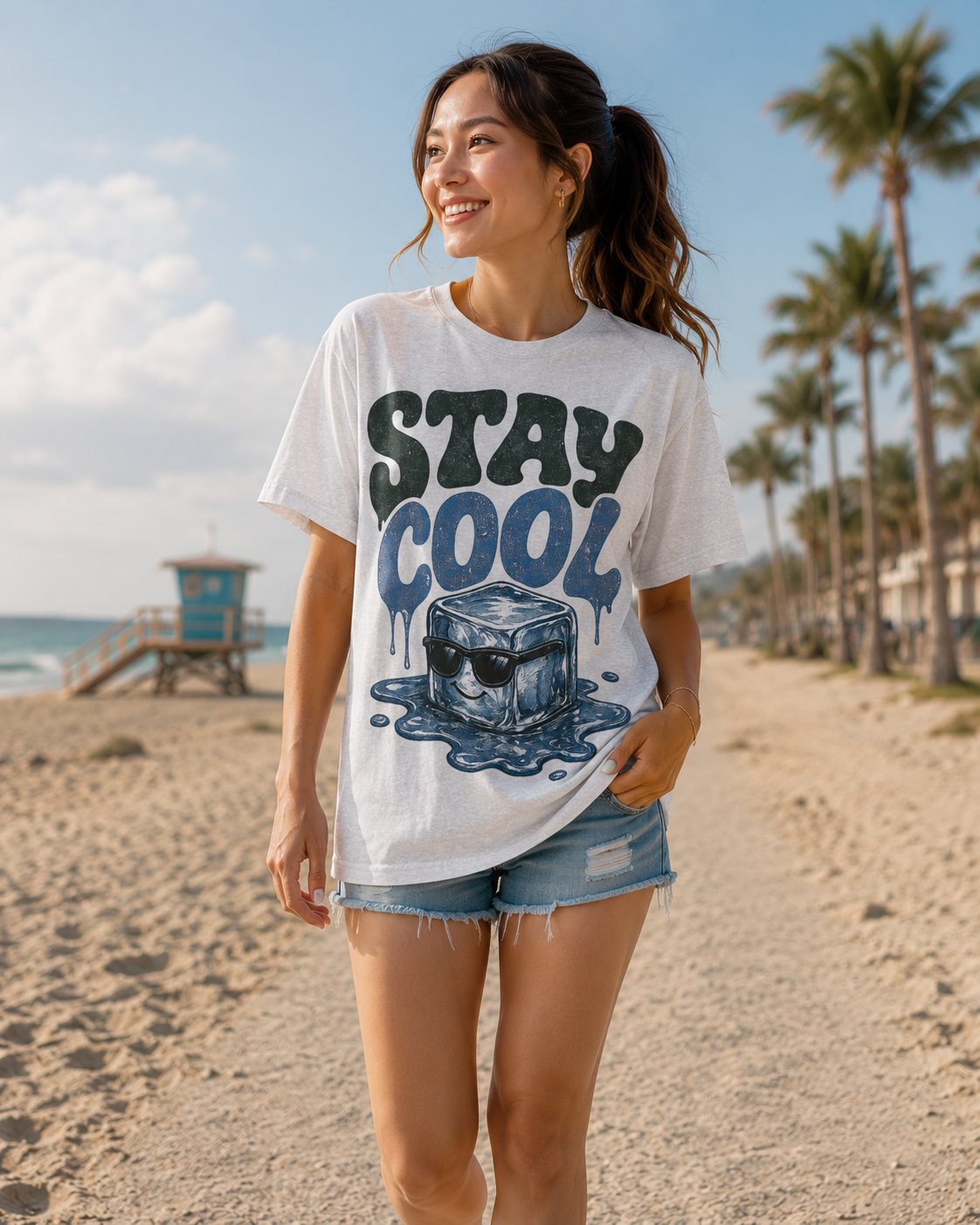 Stay Cool Ice Cube T‑Shirt — Retro Sunglasses Graphic Tee