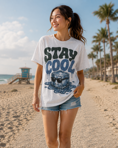 Stay Cool Ice Cube T‑Shirt — Retro Sunglasses Graphic Tee