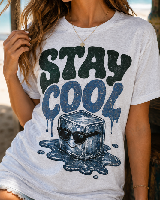 Stay Cool Ice Cube T‑Shirt — Retro Sunglasses Graphic Tee