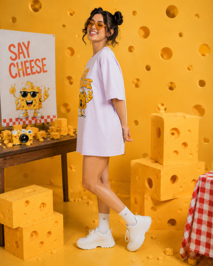 Say Cheese T-Shirt — Cute Cartoon Cheese Camera Graphic Tee