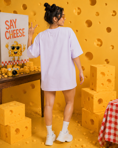 Say Cheese T-Shirt — Cute Cartoon Cheese Camera Graphic Tee