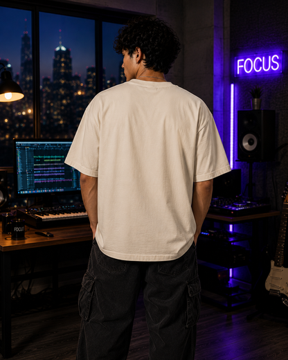 AM/PM Day-to-Night Graphic Tee — Work Hard by Day, Party by Night Oversized Shirt